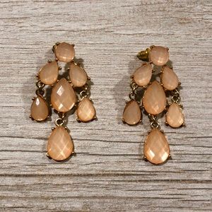 Vintage looking blush earrings